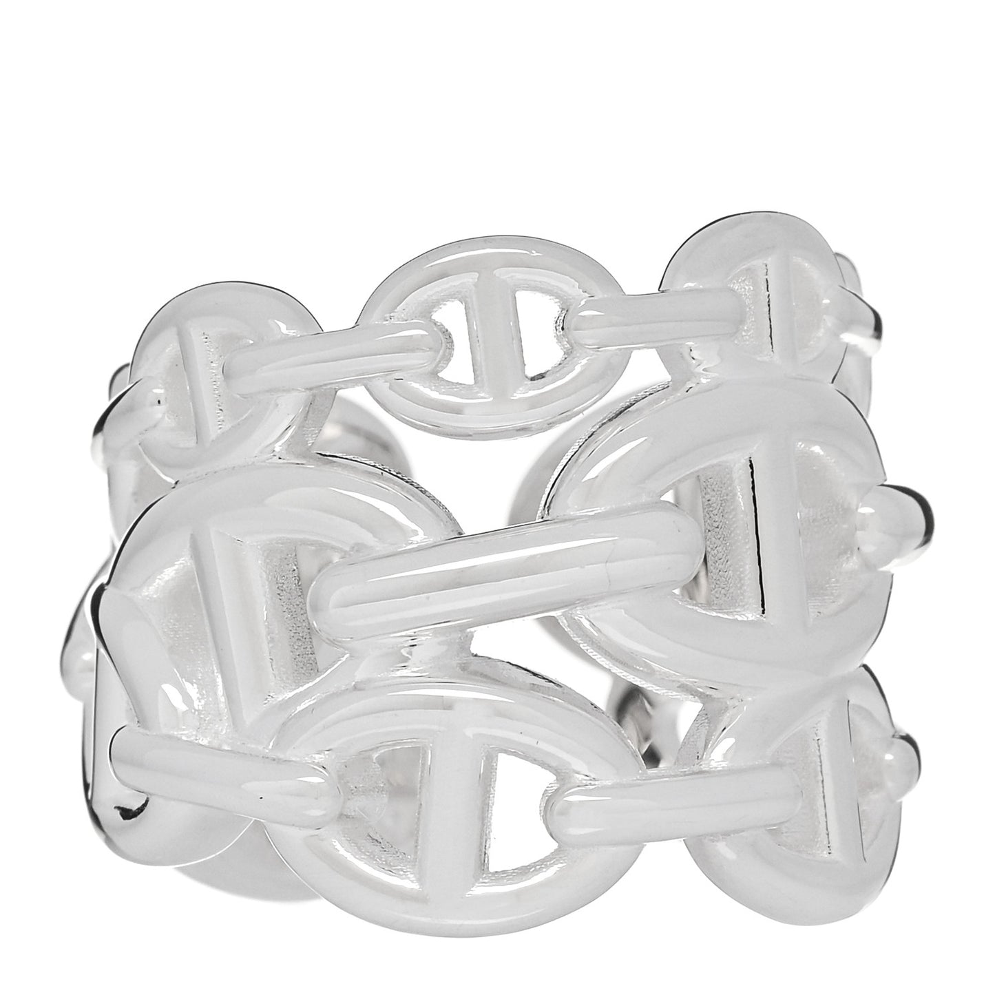 Sterling Silver GM Chaine d'Ancre Enchainee Band Ring 53 6.5