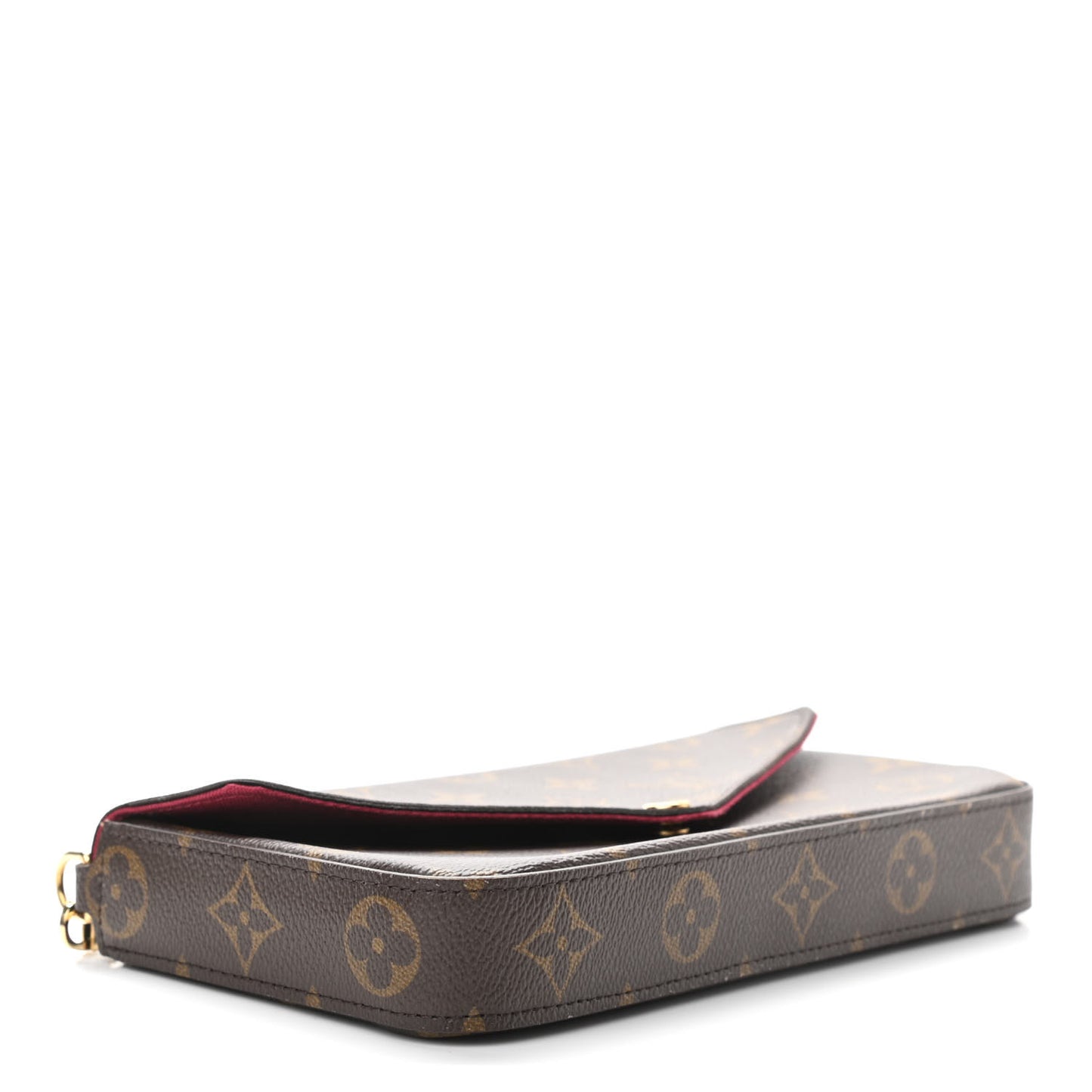 Monogram Pochette Felicie Chain Wallet Fuchsia