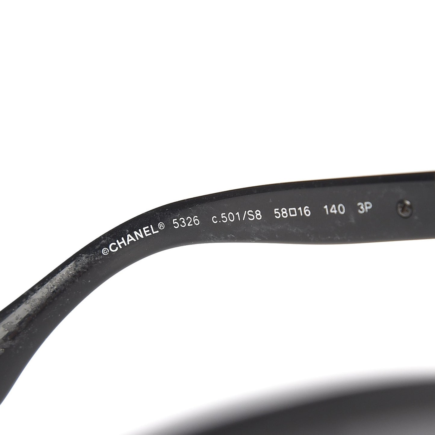 Cat Eye Chain Polarized Sunglasses 5326 Black