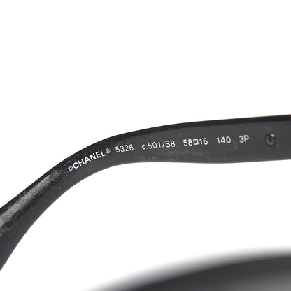 Chanel Cat Eye Chain Polarized Sunglasses 5326 Black 16 of 20