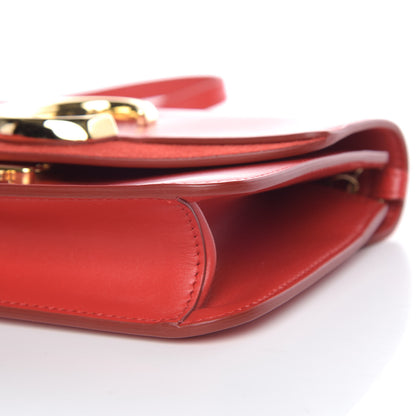 Chloe Calfskin Suede C Clutch With Chain Plaid Red 9 of 9