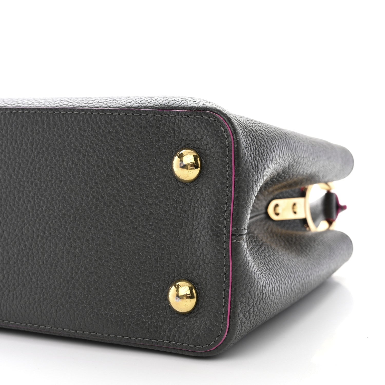 Louis Vuitton Taurillon Capucines PM Grey Pink 9 of 12