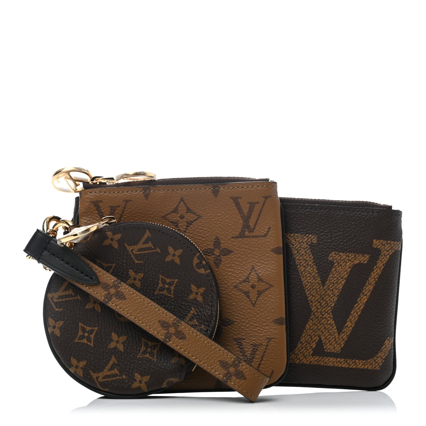 Reverse Monogram Giant Trio Pouch