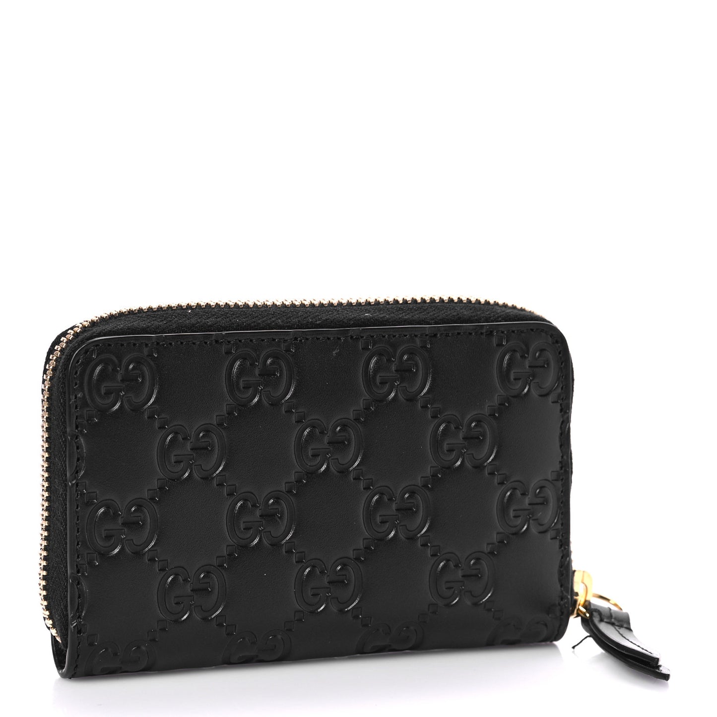 Guccissima Zip Around Card Case Black