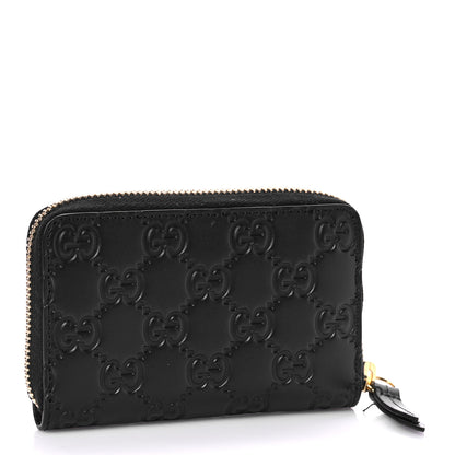 Gucci Guccissima Zip Around Card Case Black 3 of 10