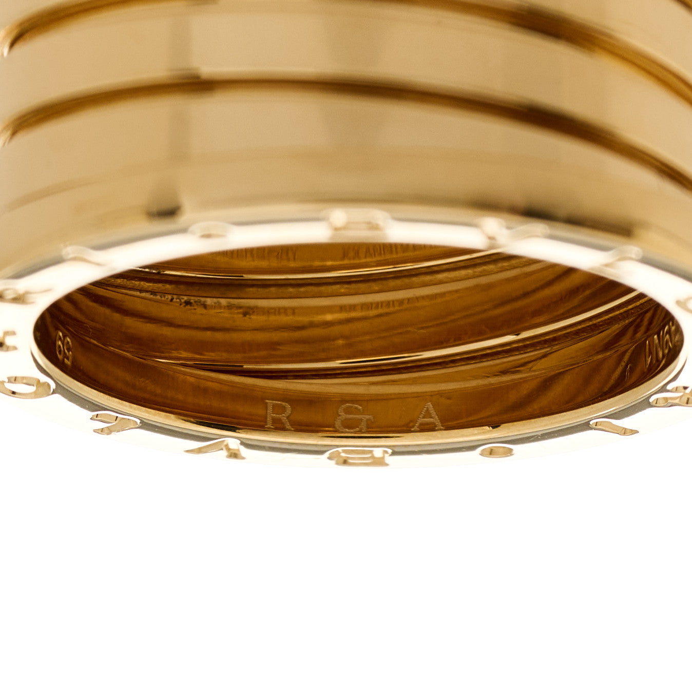 18K Rose Gold B.Zero1 Four-Band Ring 59 8.75