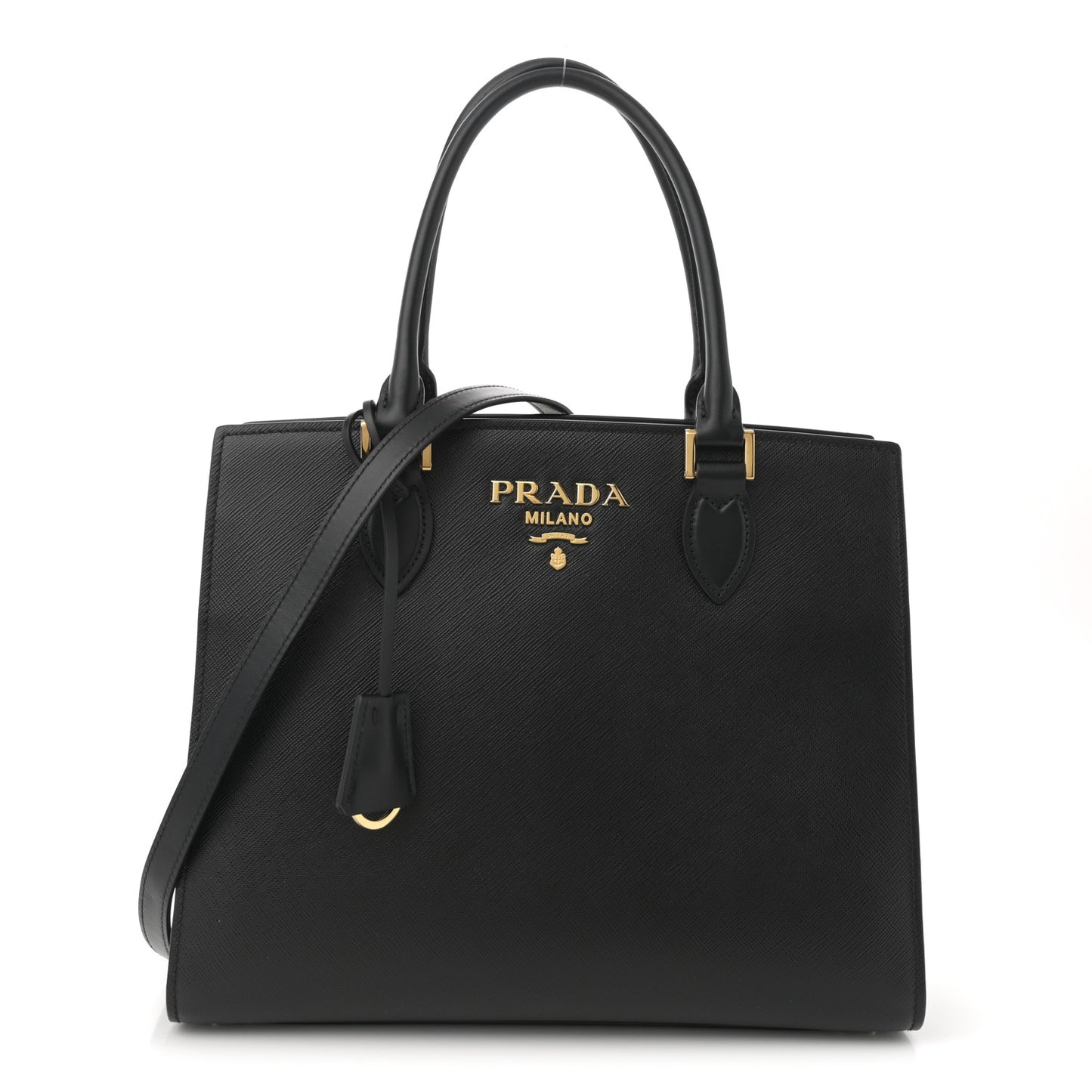 Saffiano Soft Calfskin Large Tote Black