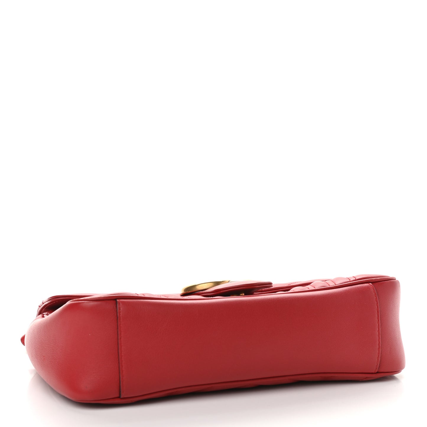 Calfskin Matelasse Small GG Marmont Shoulder Bag Hibiscus Red
