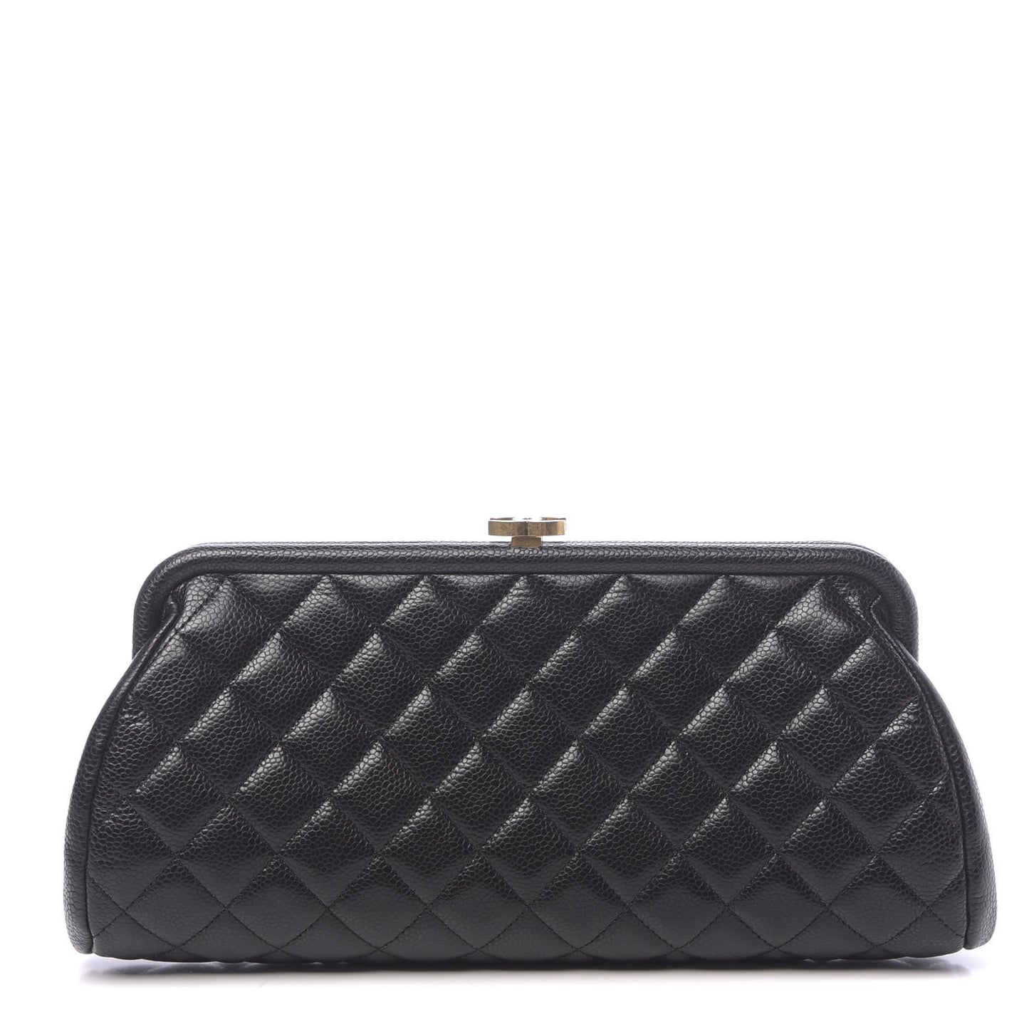Caviar Quilted Timeless Clutch Black
