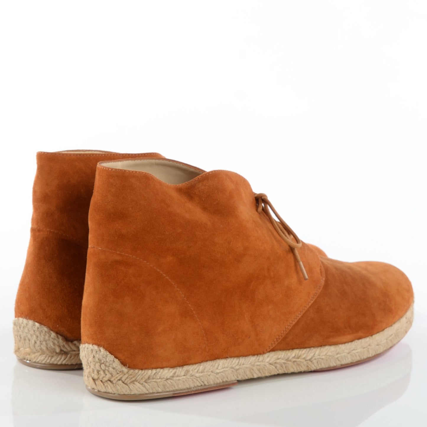 Mens Veau Suede Cadaques Flat Espadrille 44 Fauve