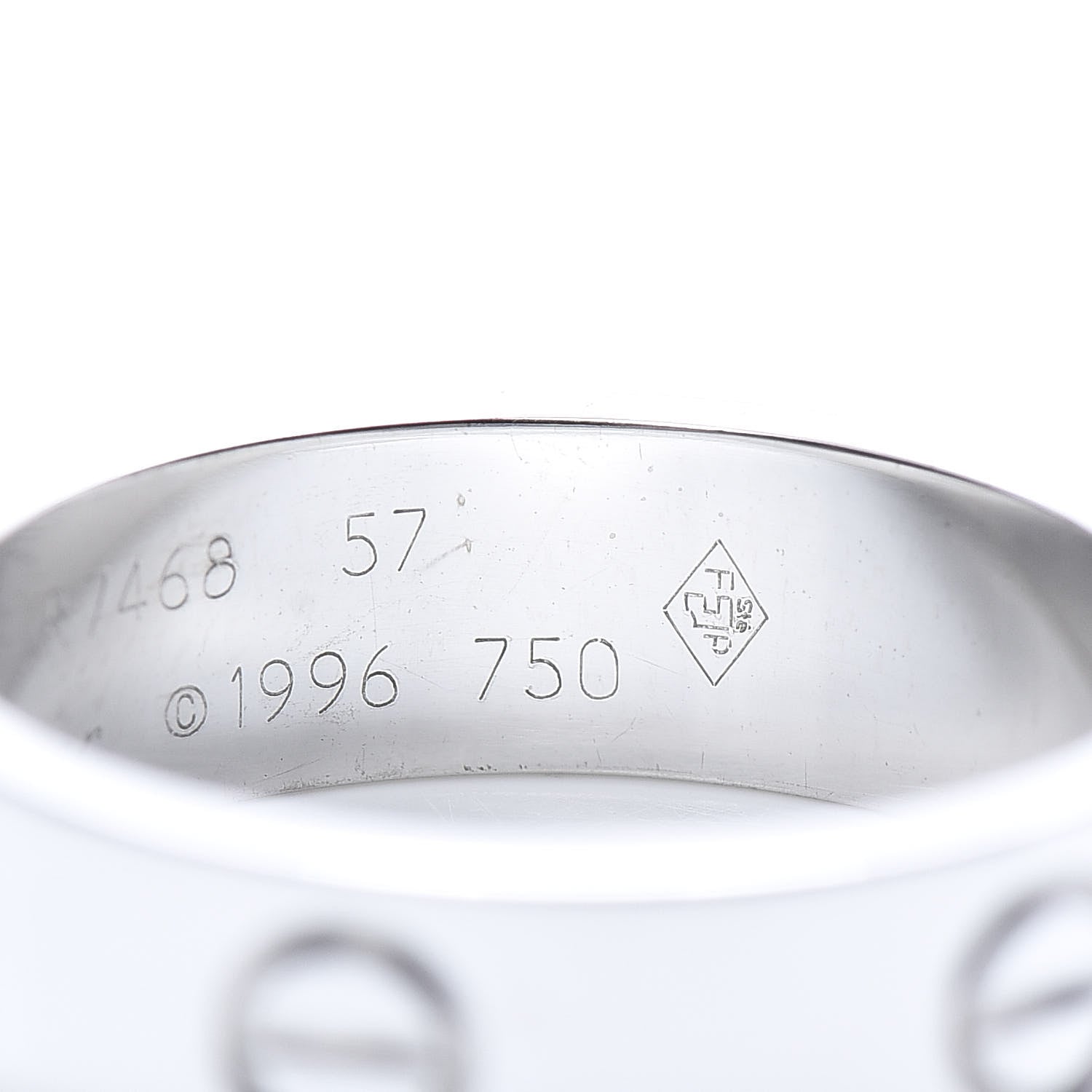 Cartier 18K White Gold 5.5mm LOVE Ring 57 8 5 of 5