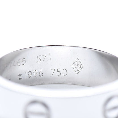 Cartier 18K White Gold 5.5mm LOVE Ring 57 8 5 of 5