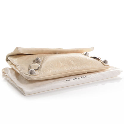 Balenciaga Agneau Giant 21 Silver Hardware Envelope Clutch Praline 4 of 10