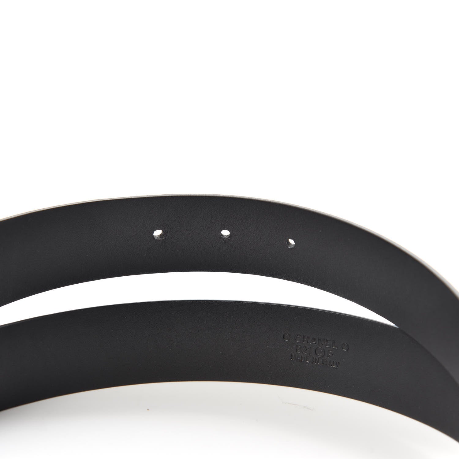 Chanel Calfskin CC Chain Belt 85 34 Black 3 of 5