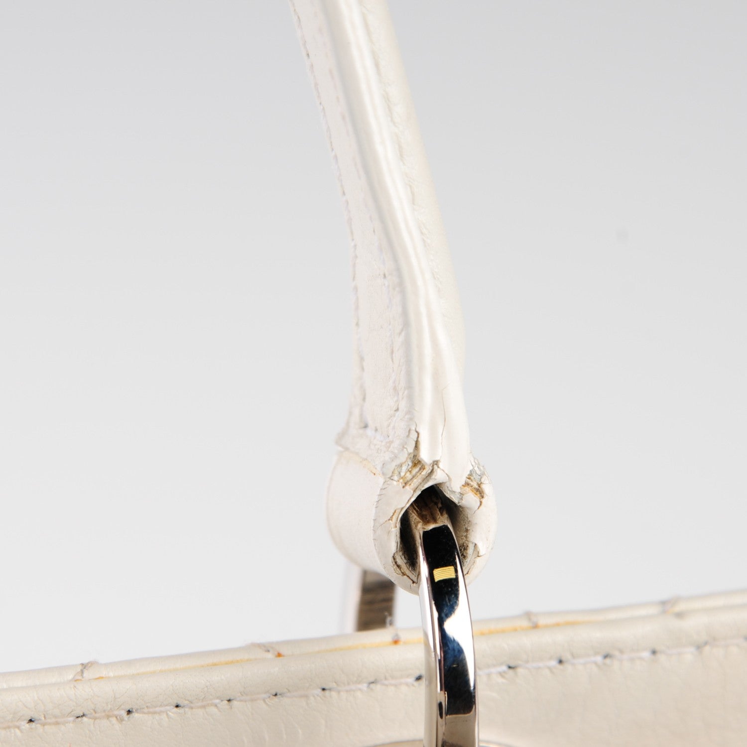 Christian Dior Calfskin Cannage Stitched East West Lady Dior White 9 of 11