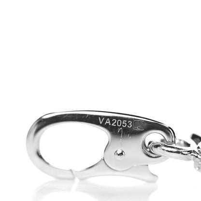 Cartier 18K White Gold Diamond Heart Double C Pendant 4 of 4