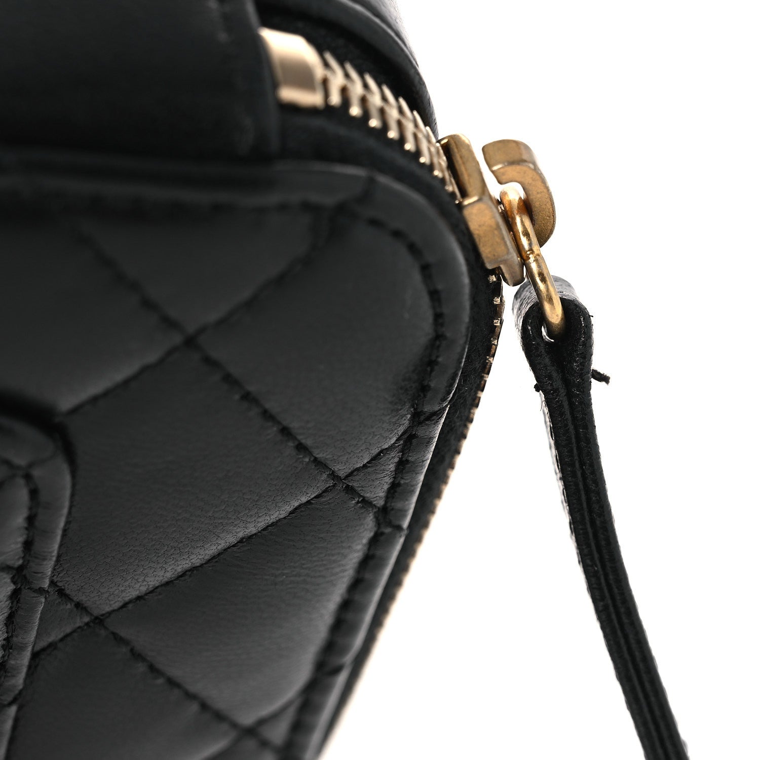 Chanel Shiny Calfskin Quilted Small Pick Me Up Vanity Case Black 11 of 11