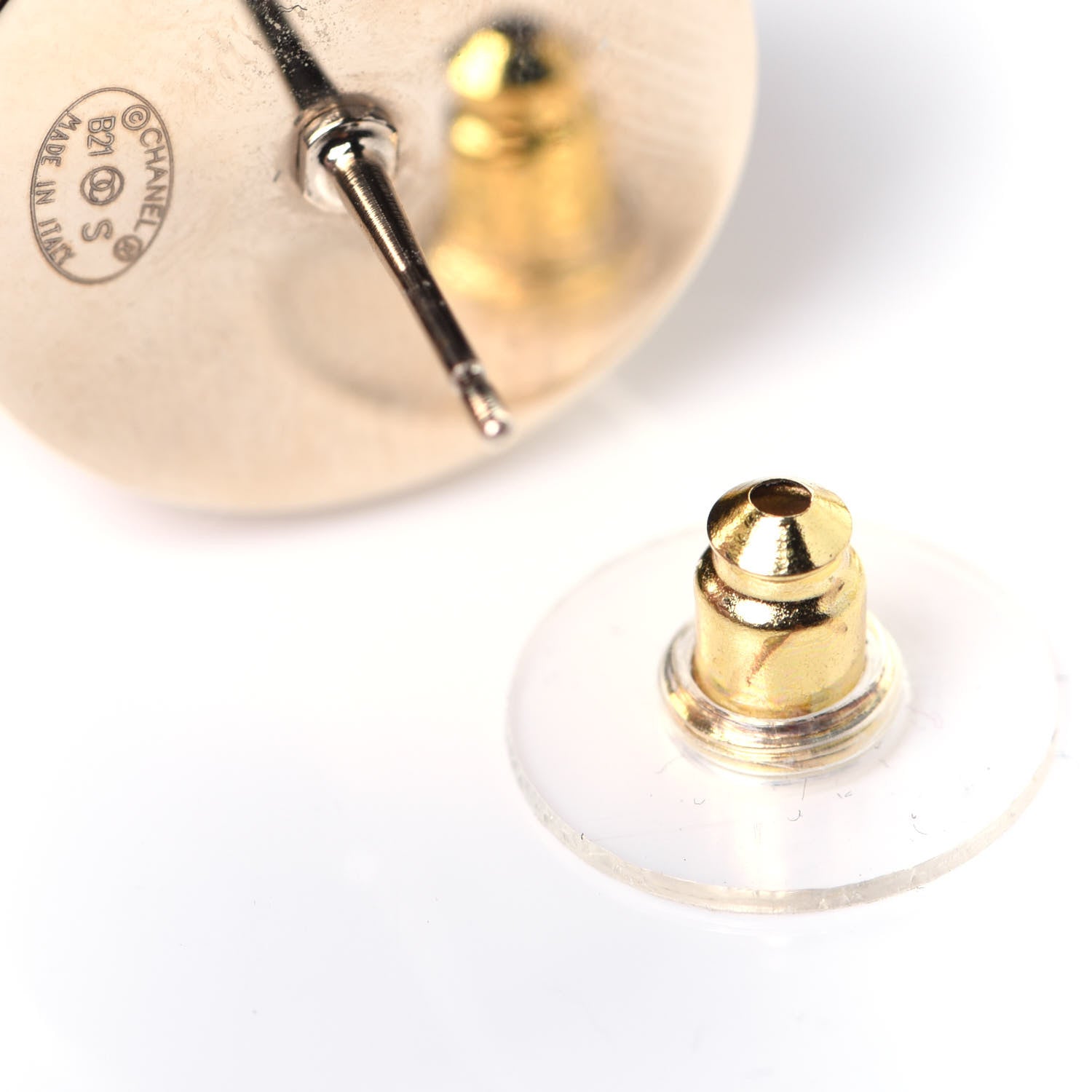 Chanel Metal CC Drop Earrings Gold 4 of 5