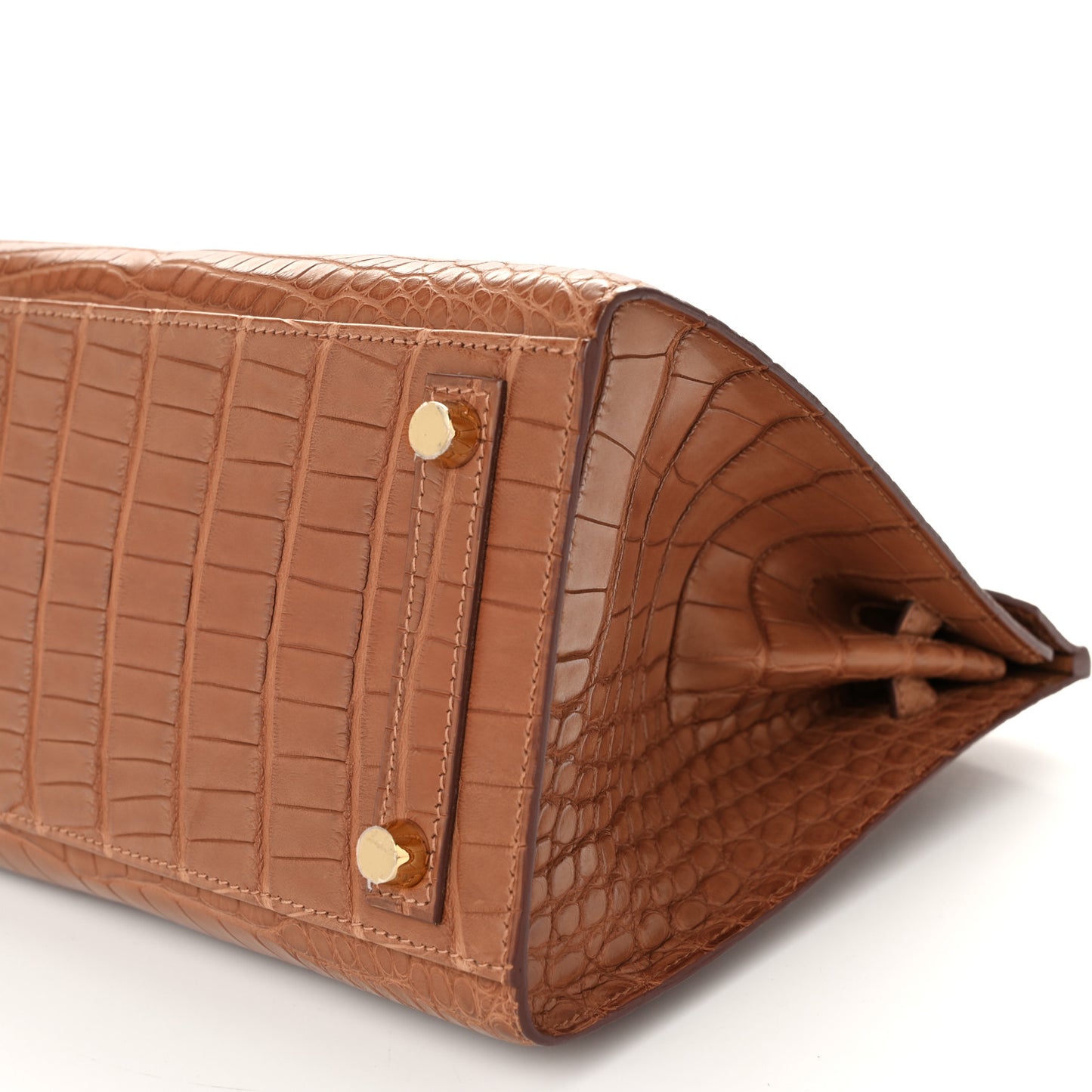 Matte Alligator Birkin Sellier 25 Gold