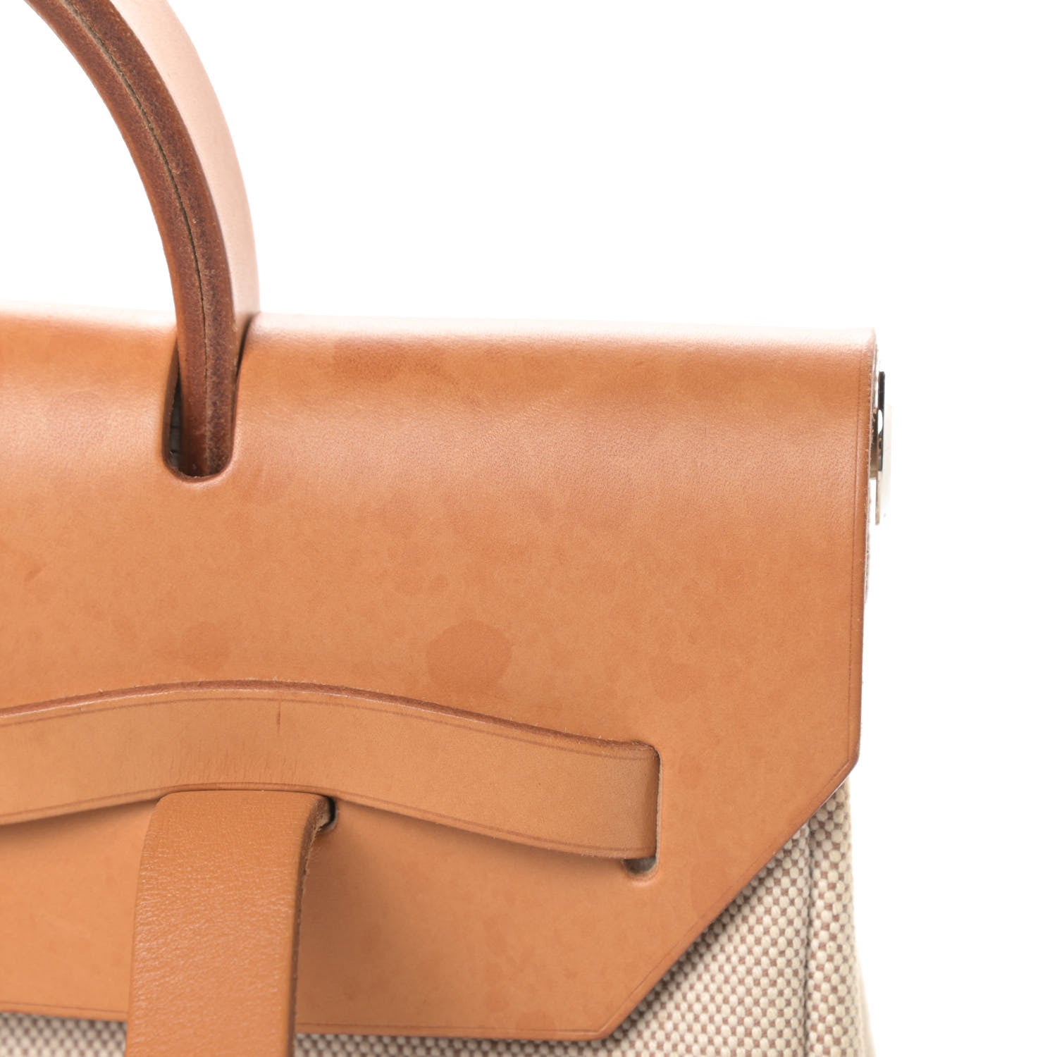 Hermes Toile Vache Calfskin Herbag 30 PM Backpack Natural 16 of 16