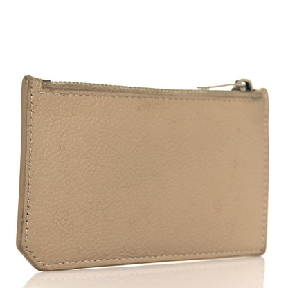Saint Laurent Grained Calfskin 5 Fragments Zip Pouch Card Holder Nude 3 of 11