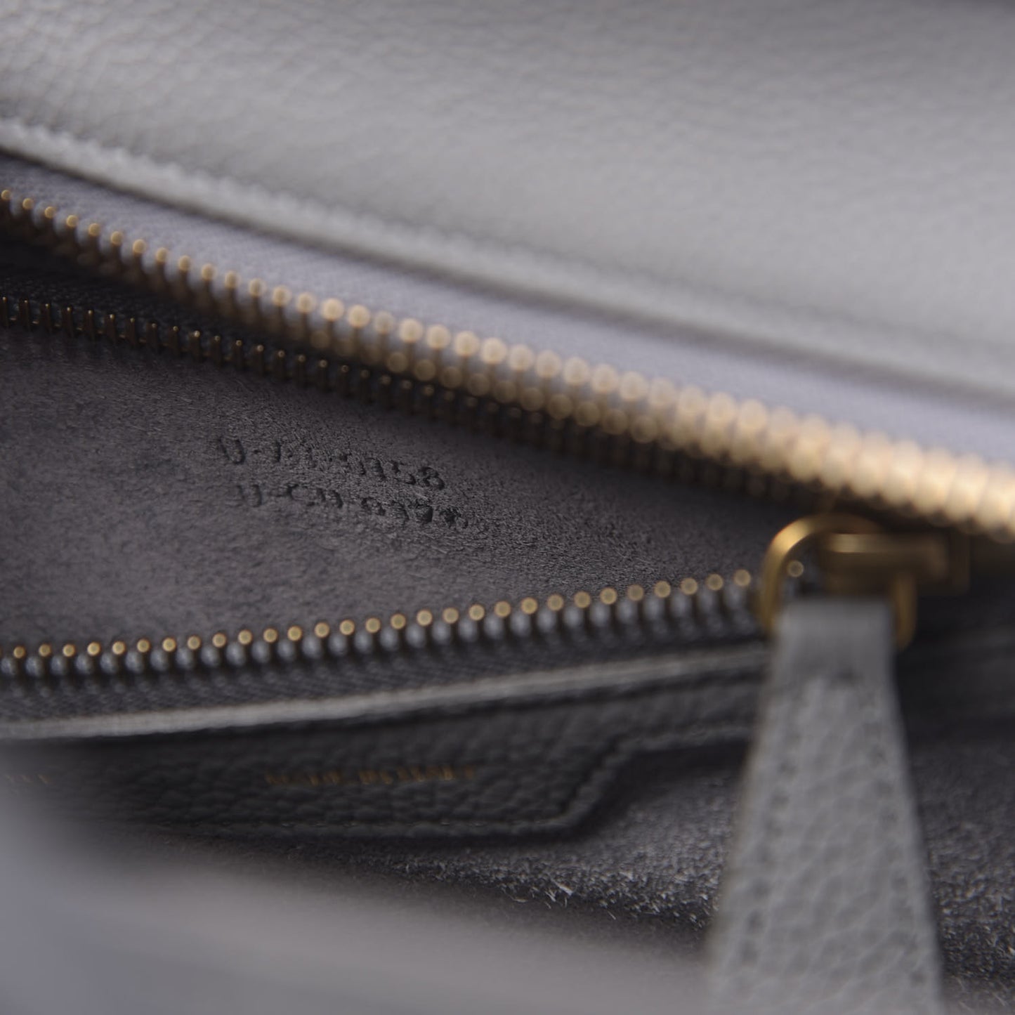 Baby Drummed Calfskin Micro Luggage Kohl