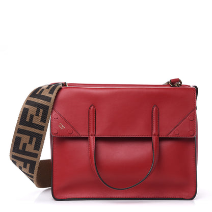 Fendi Vitello Grace Matte Large Flip Tote Fragola 1 of 13