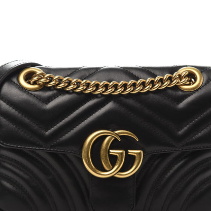 Gucci Calfskin Matelasse Mini GG Marmont Shoulder Bag Black 11 of 11