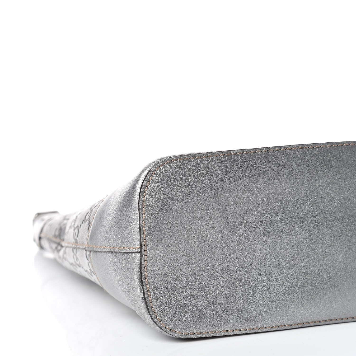 Gucci Metallic Guccissima Small Shoulder Bag Silver 5 of 9
