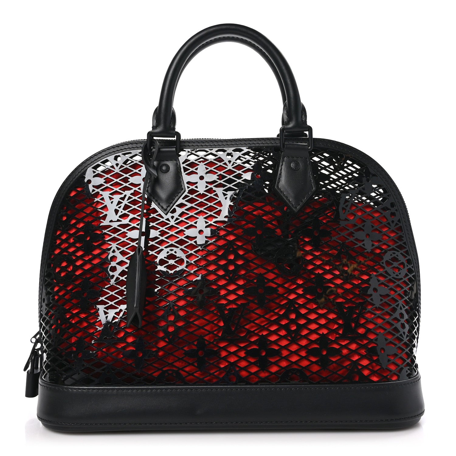 Louis Vuitton Patent Calfskin Laced Monogram Alma PM Black 3 of 14