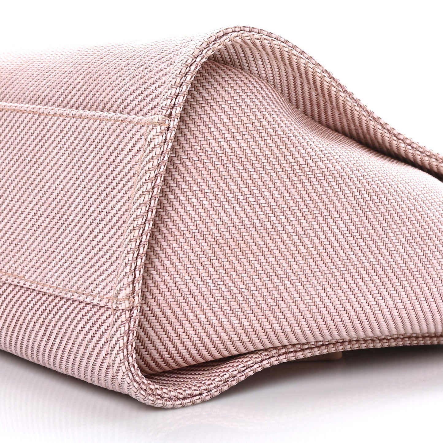 Mixed Fibers Calfskin Small Deauville Tote Rose Pink