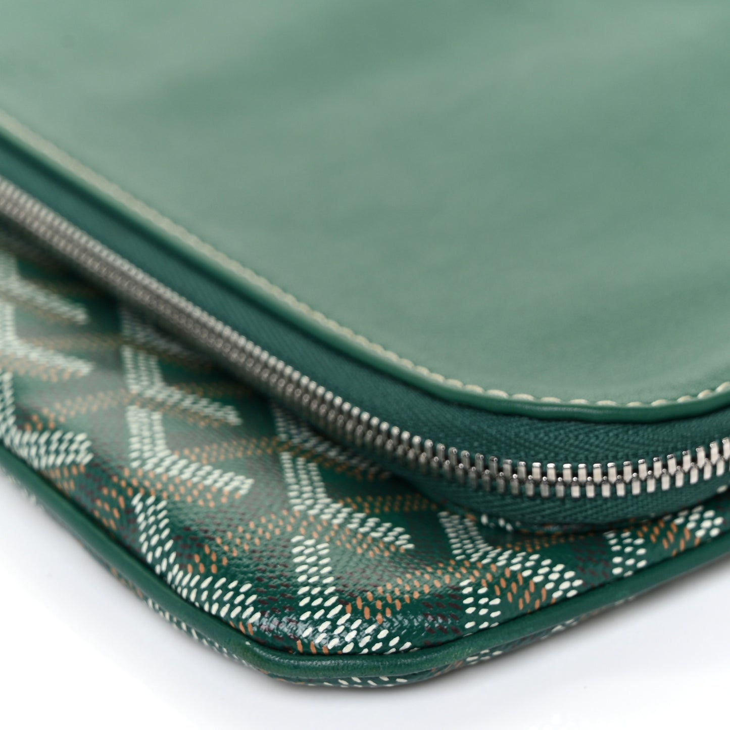 Goyardine Sainte Marie Soft Clutch Green