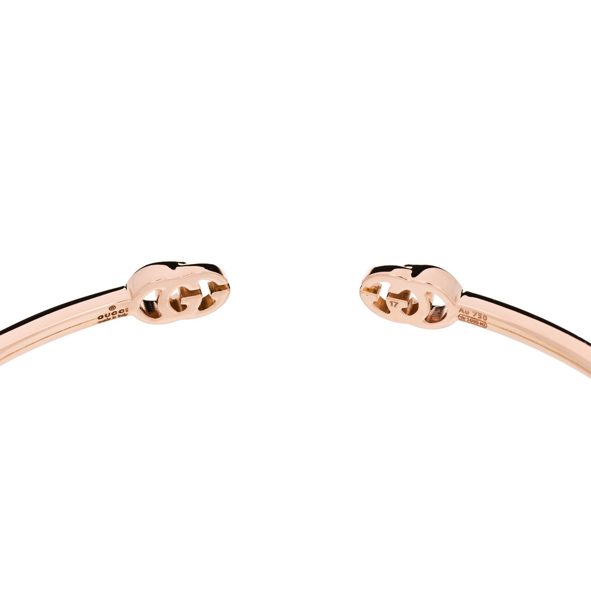 Gucci 18K Rose Gold GG Running Cuff Bracelet 3 of 4