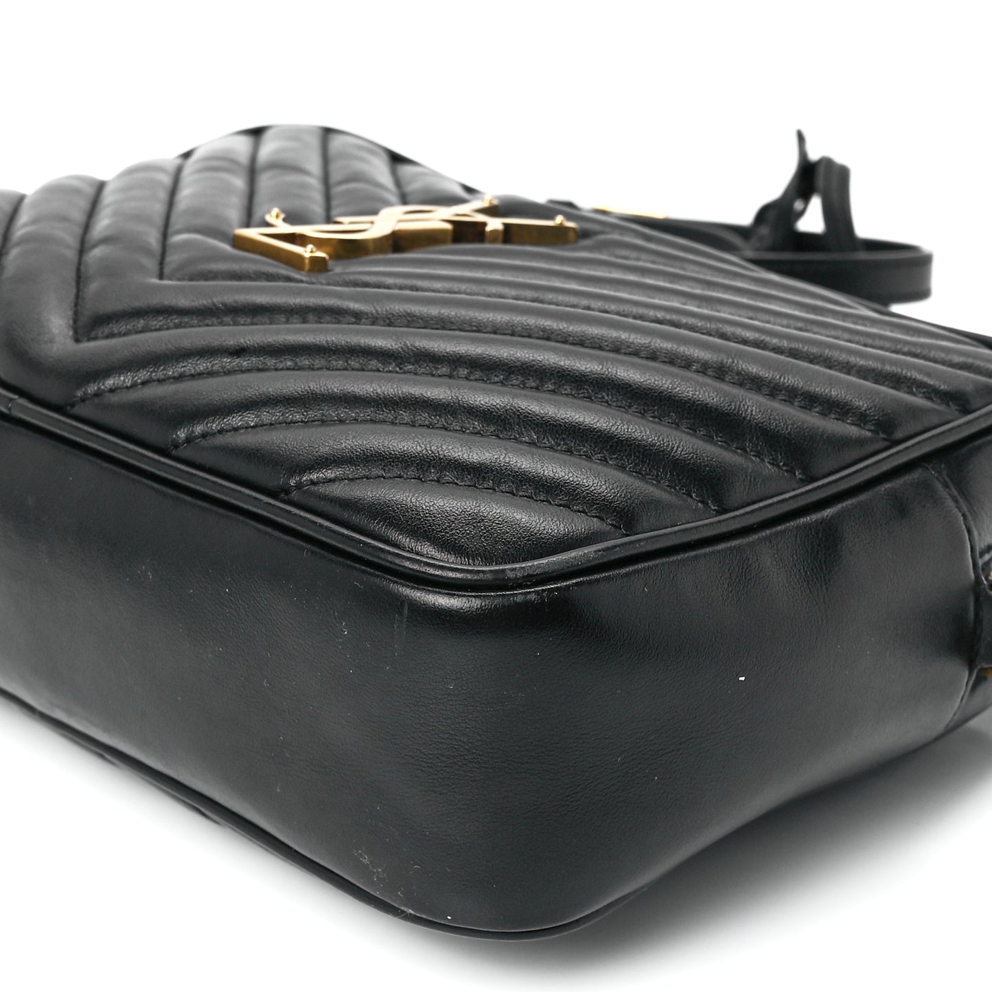 Calfskin Matelasse Monogram Lou Camera Bag Black
