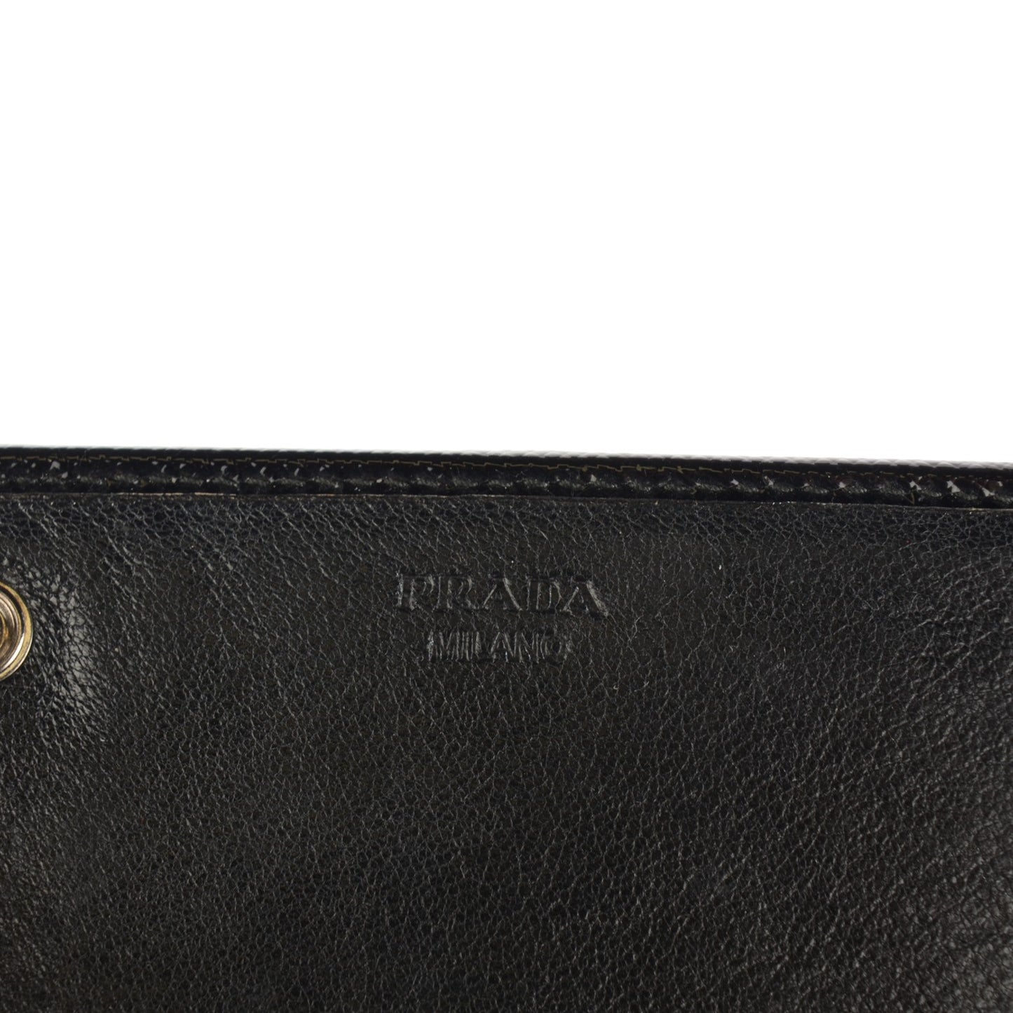 Saffiano Vernice Crystal Studded Continental Wallet Black