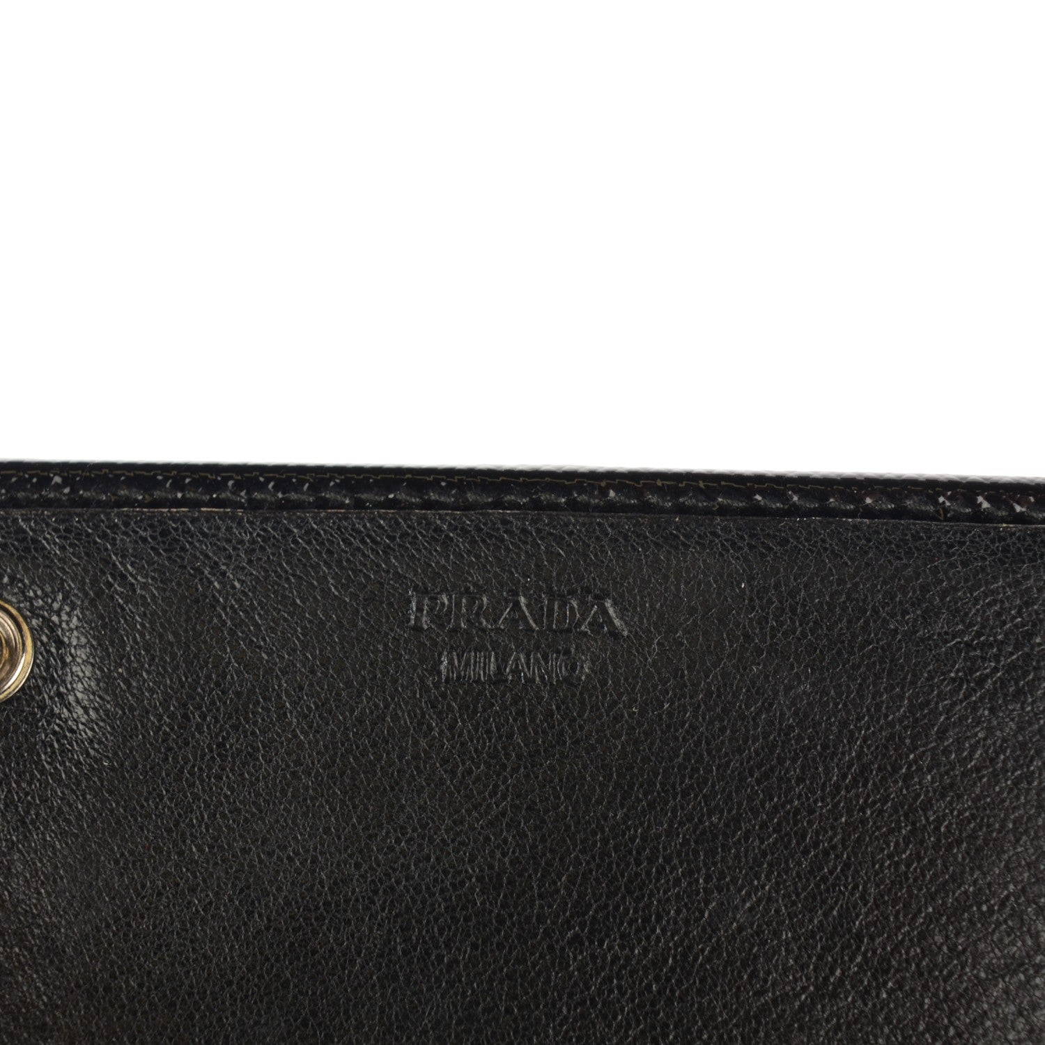 Prada Saffiano Vernice Crystal Studded Continental Wallet Black 5 of 8