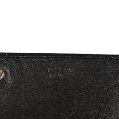 Prada Saffiano Vernice Crystal Studded Continental Wallet Black 5 of 8