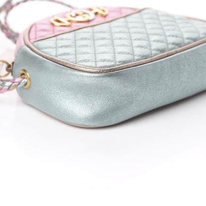 Gucci Laminated Nappa Trapuntata Mini Zumi Dome Shoulder Bag Rosa Lago Rame 7 of 8