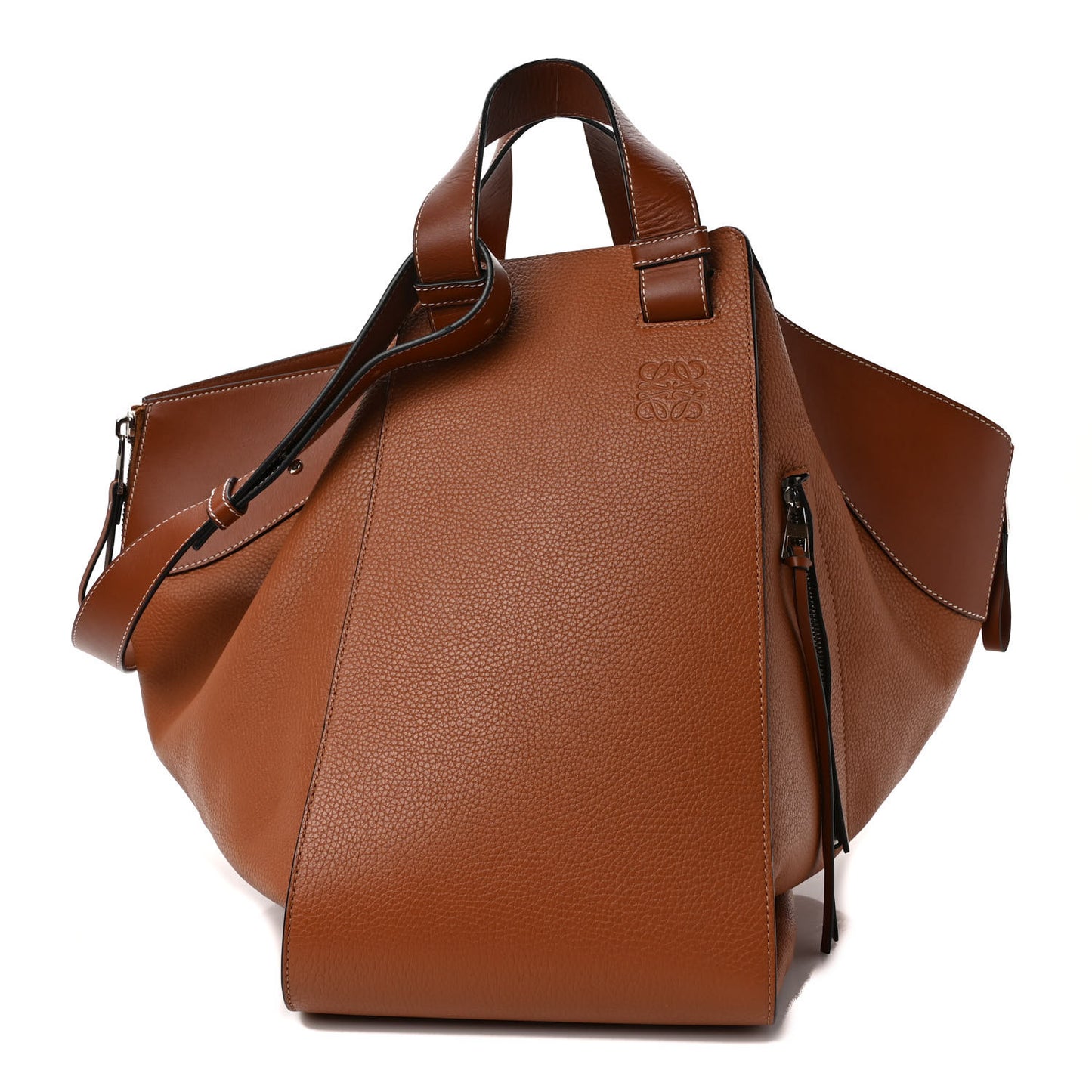 Calfskin Extra Large Hammock Shoulder Bag Light Caramel