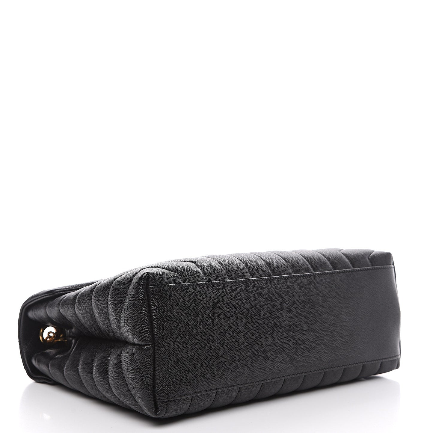 Grain de Poudre Calfskin Y Quilted Monogram Medium Loulou Chain Satchel Black