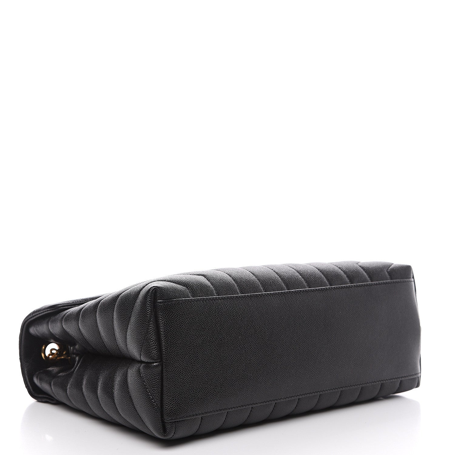 Saint Laurent Grain de Poudre Calfskin Y Quilted Monogram Medium Loulou Chain Satchel Black 3 of 9
