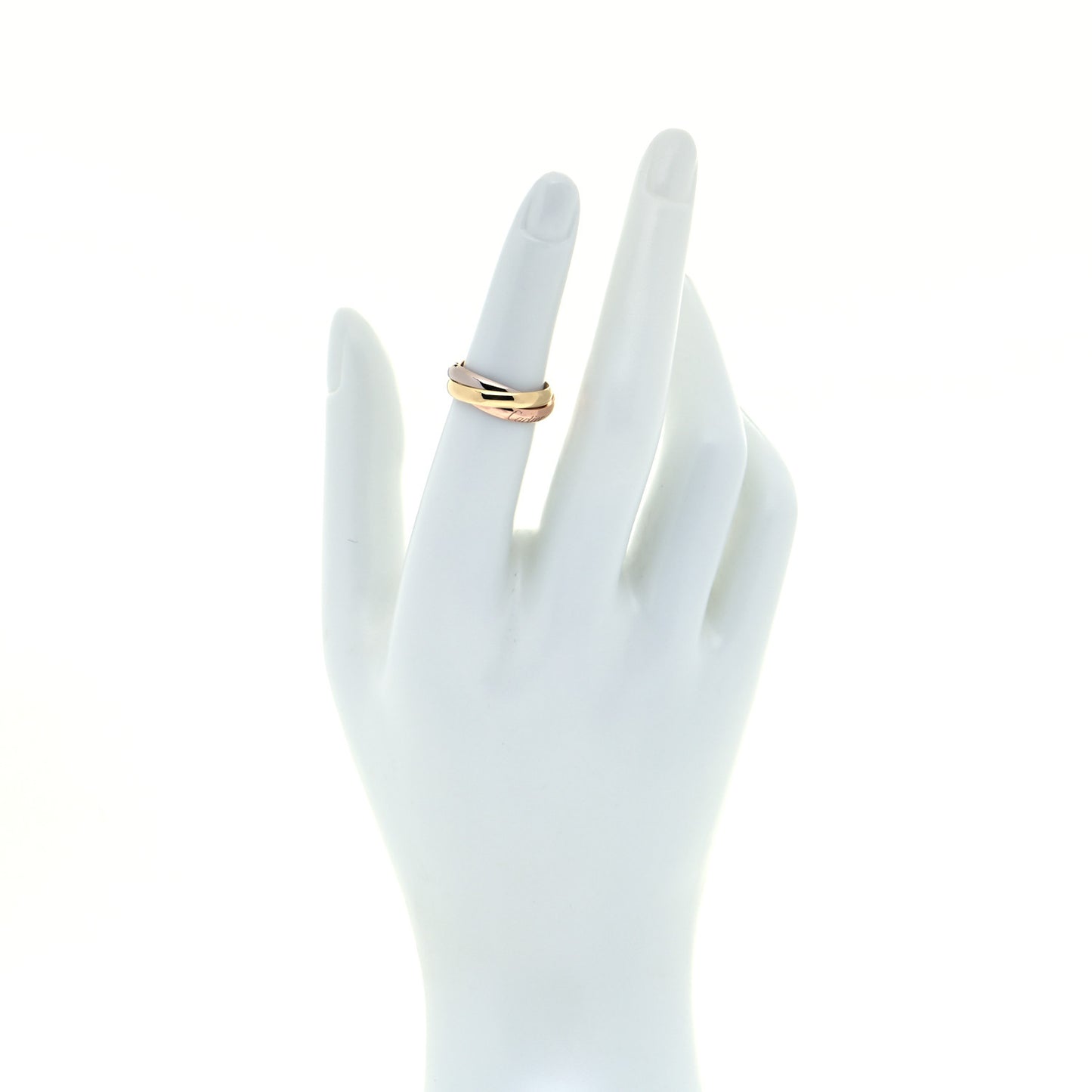 18K Pink Yellow White Gold Classic Trinity Ring 49 5