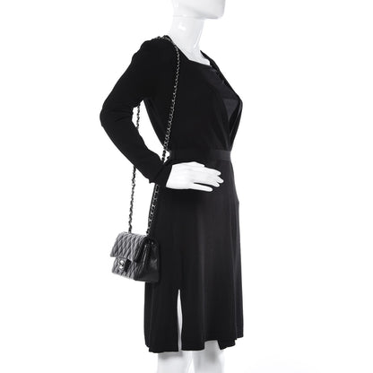 Chanel Lambskin Quilted Mini Rectangular Flap Black 2 of 8