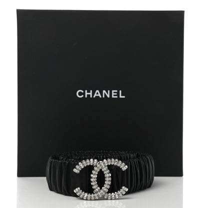 Chanel Calfskin Crystal CC Belt 70 28 Black 4 of 4