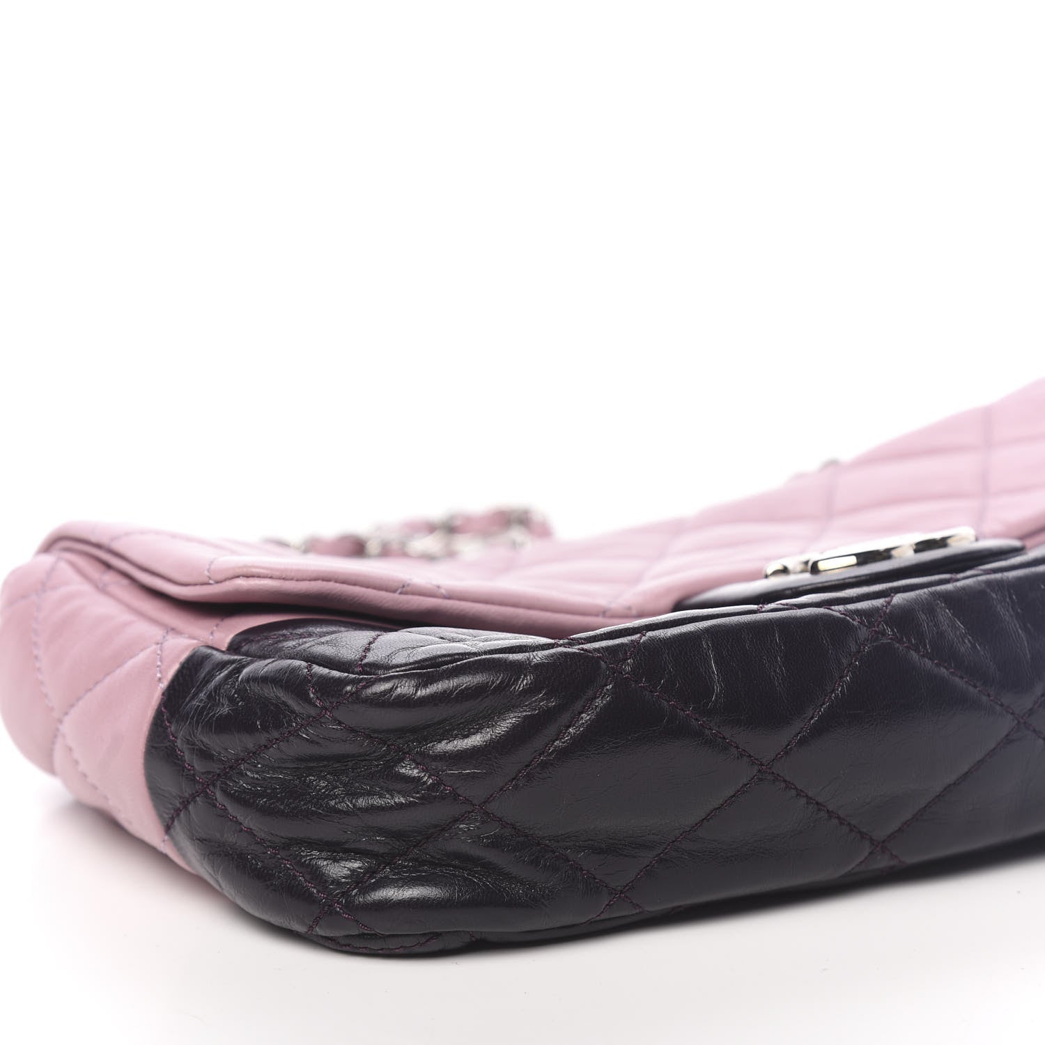 Chanel Lambskin Quilted Bi-Color Medium Single Flap Light Purple 12 of 14