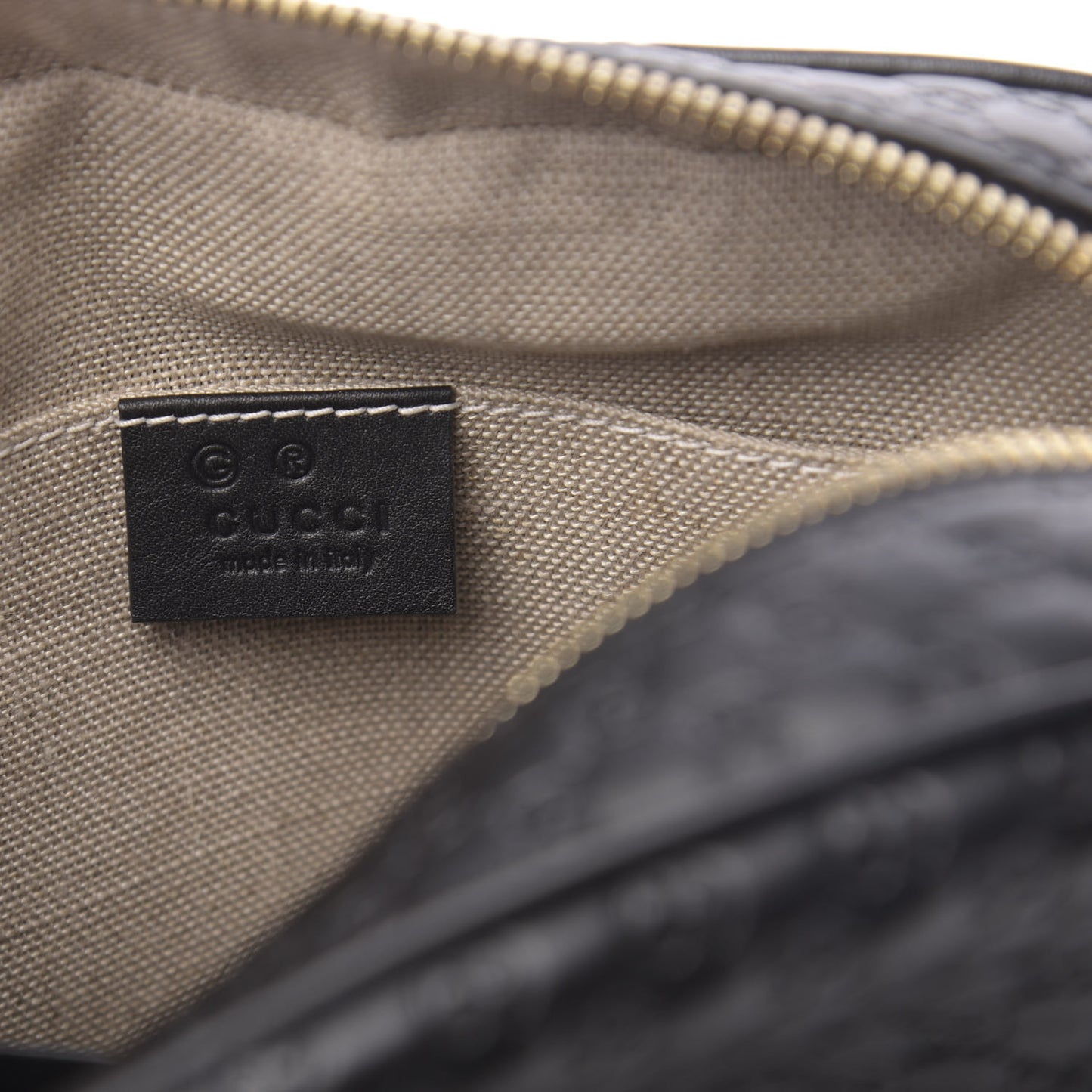 Microguccissima Mini Bree Messenger Bag Black