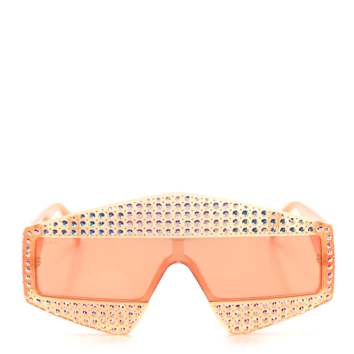 Crystal Rectangular Frame Sunglasses GG0357S Orange