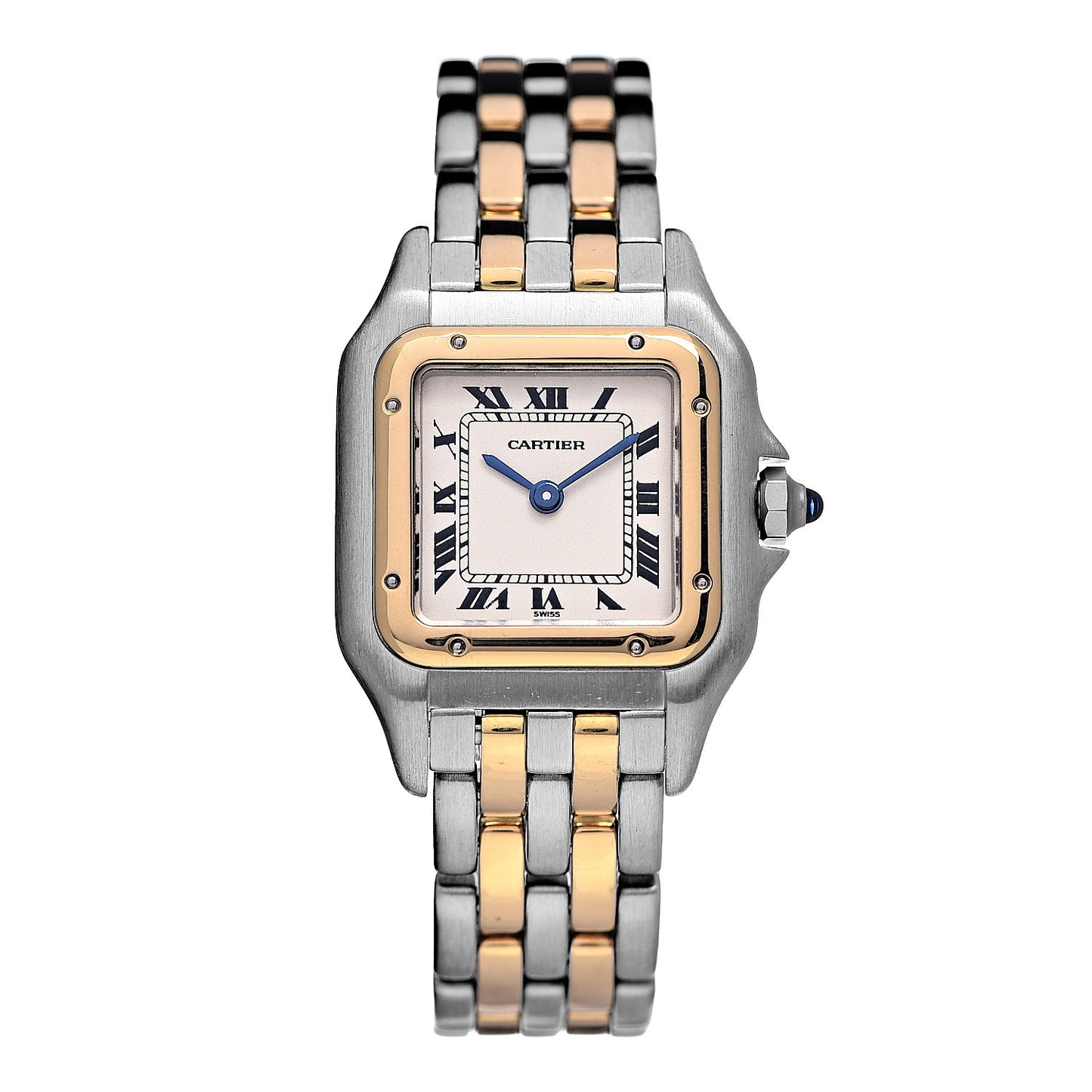 Stainless Steel 18K Yellow Gold 22mm Panthere Quartz Watch
