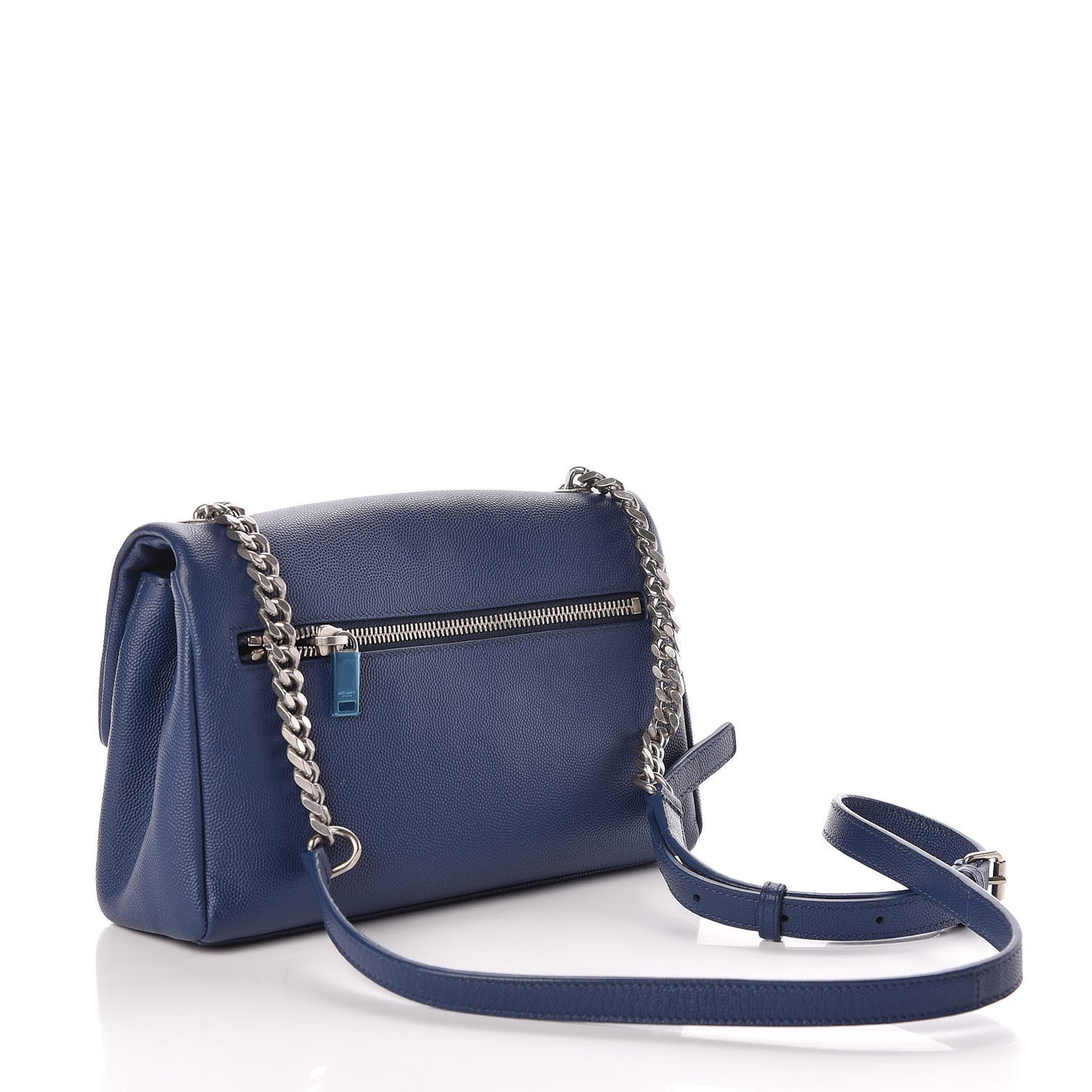 Grain De Poudre Small West Hollywood Monogram Fold-Over Bag Denim
