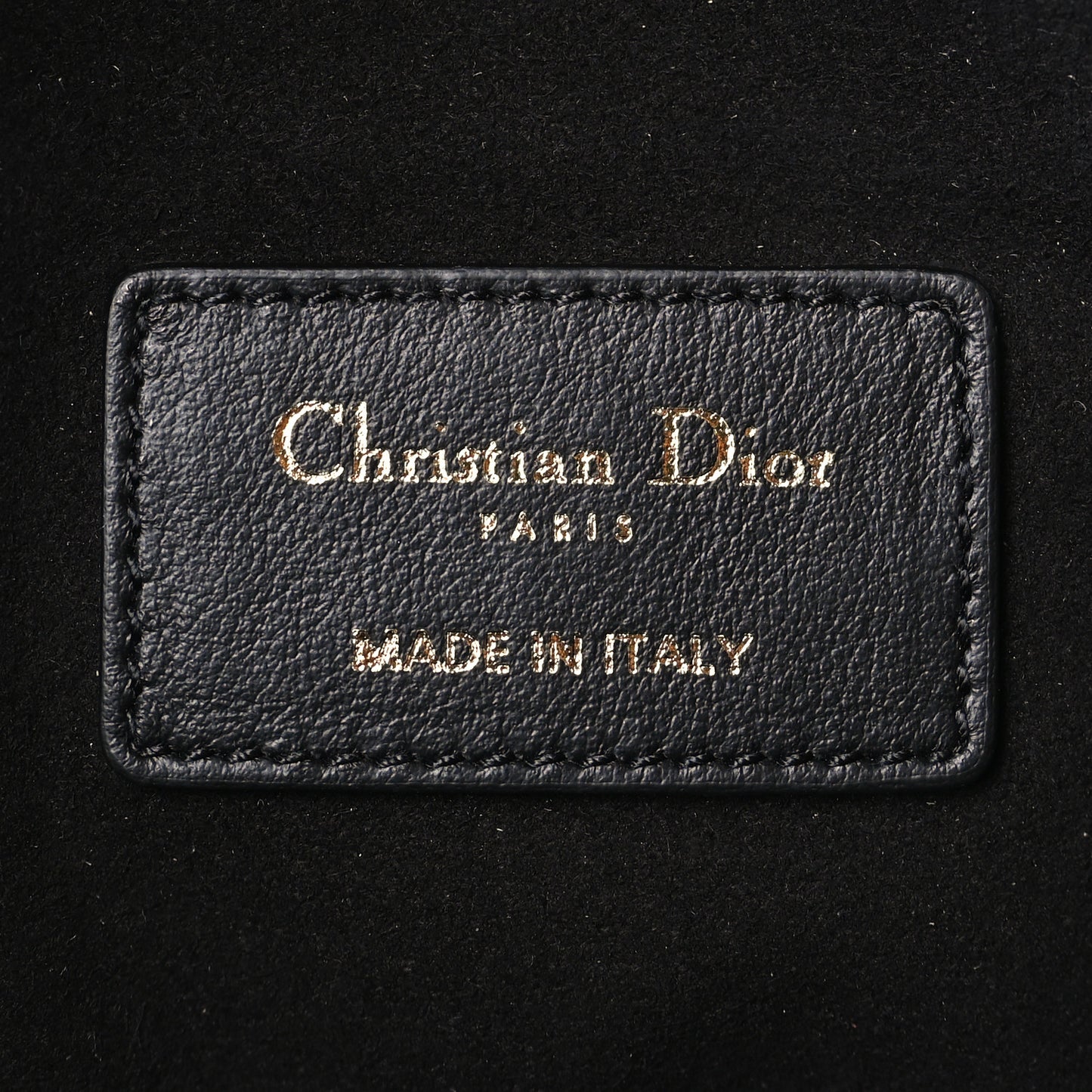 Calfskin Embossed Logo Zip Clutch Black